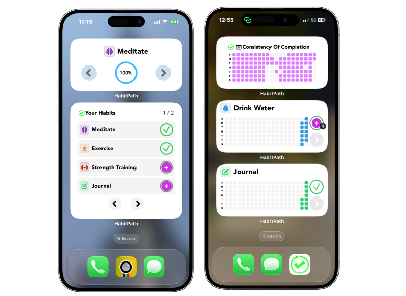 HabitPath Home Screen Widgets