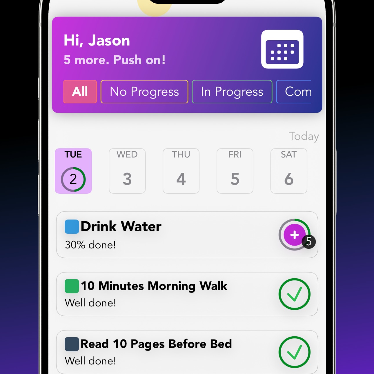 Jason's habit list on HabitPath Jason's habit list on HabitPath